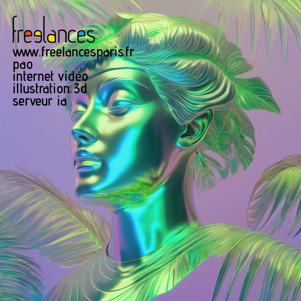 Pao mise en page internet vidéo illustration 3d serveur IA générative AI freelance paris studio de création magazines uax4at90